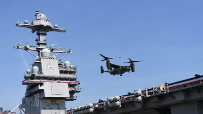 美国最大航母已进入加勒比海